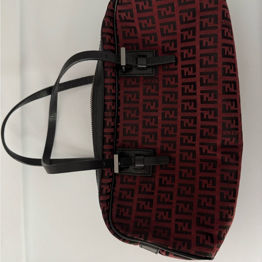 Fendi Red and Black Monogram Zuchinno